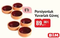 PORSİYONLUK YUVARLAK GÜVEÇ 6'LI PORSİYONLUK YUVARLAK GÜVEÇ 6'LI